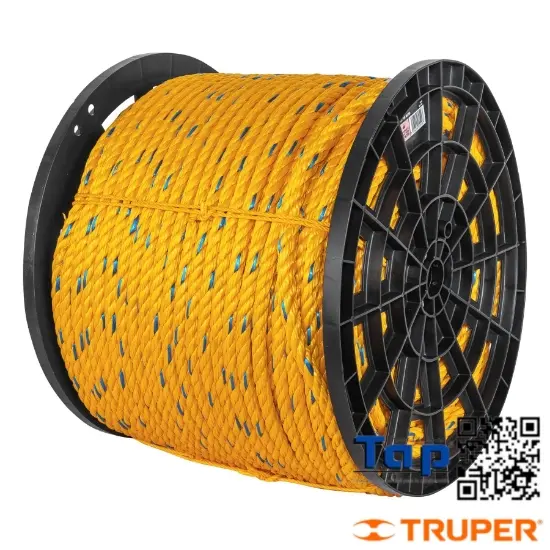 Imagen de CUERDA AMARILLA 16 MM EN ROLLO 264 M X METRO FIERO