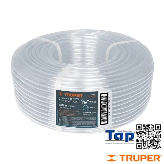 Imagen de MANGUERA 008 5/16" NIVEL EN ROLLO 100 M X METRO TRUPER