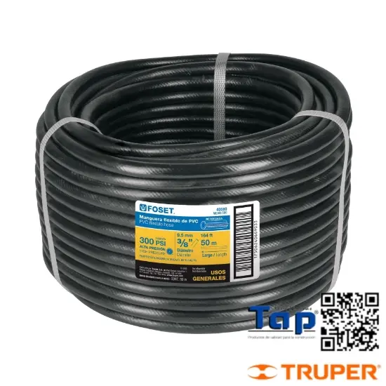 Imagen de MANGUERA 009 3/8" FLEX NEGRA EN 50 M X METRO SIN CONEXION