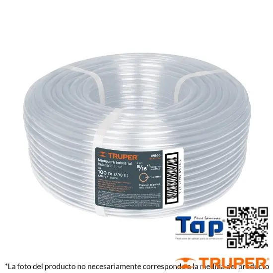 Imagen de MANGUERA 025 1" INDUST EN ROLLO 100 M X METRO TRUPER