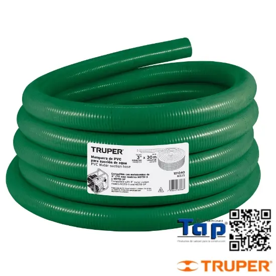 Imagen de MANGUERA RIGIDA 100 4" SUCCION P MOTOBOMBA ROLLO 30 M X METR