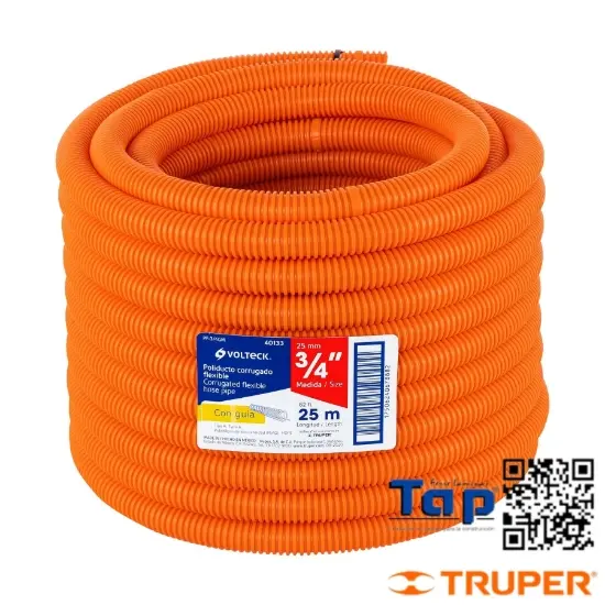 Imagen de POLIDUCTO 013 1/2" CORRUGADO FLEX. C GUIA ROLLO  50 M X METR