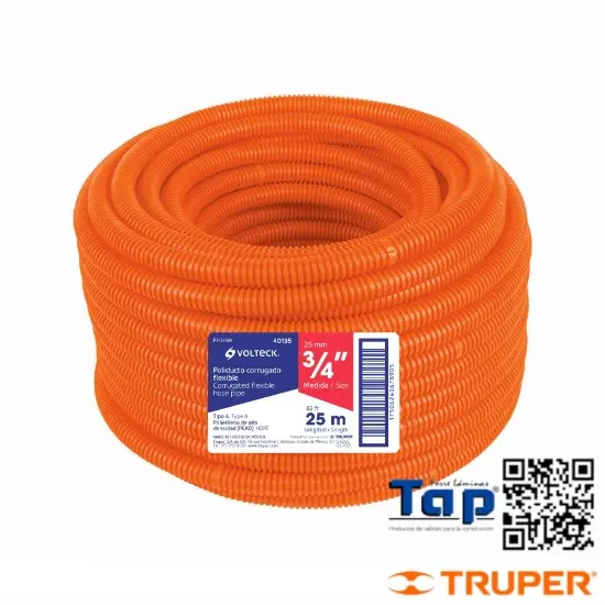 Imagen de POLIDUCTO 019 3/4" CORRUGADO FLEX. S/GUIA ROLLO  25 M X METR