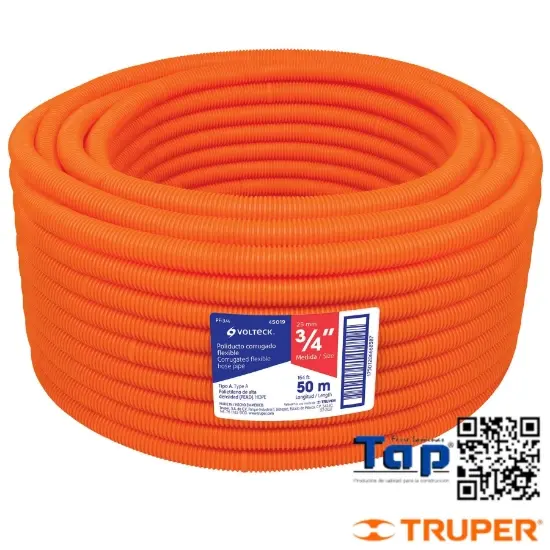 Imagen de POLIDUCTO 019 3/4" CORRUGADO FLEX. S/GUIA ROLLO  50 M X METR