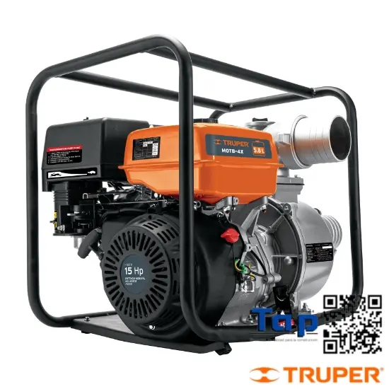 Imagen de MOTOBOMBA AUTOCEBANTE 15 HP A GASOL 4" X 4" 4 TIEMPOS