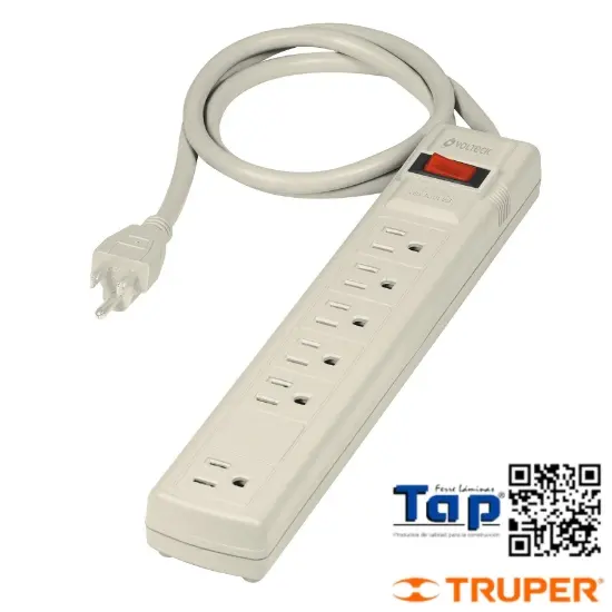 Imagen de MULTICONTACTO 14 AWG 6 ENTRADAS SUPRESOR PICOS 270 JOULES