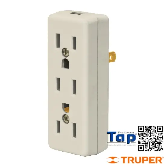 Imagen de MULTICONTACTO TRIPLE 2 POLOS MAS TIERRA VOLTECK