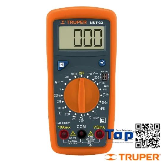 Imagen de MULTIMETRO DIGITAL JUNIOR TRUPER