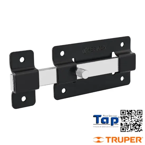 Imagen de PASADOR BARRA PLANA 050 2" NEGRO HERMEX