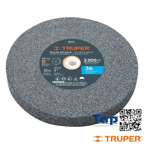 Imagen de PIEDRA P ESMERIL  8X025 1" OXIDO ALU GRANO 36