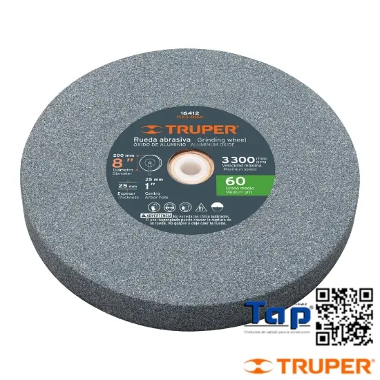 Imagen de PIEDRA P ESMERIL  8X025 1" OXIDO ALU GRANO 60