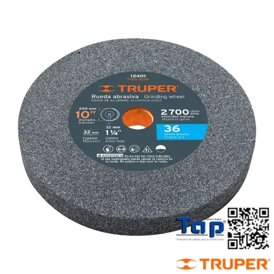 Imagen de PIEDRA P ESMERIL 10X031 1-1/4" OXIDO ALU GRANO 36