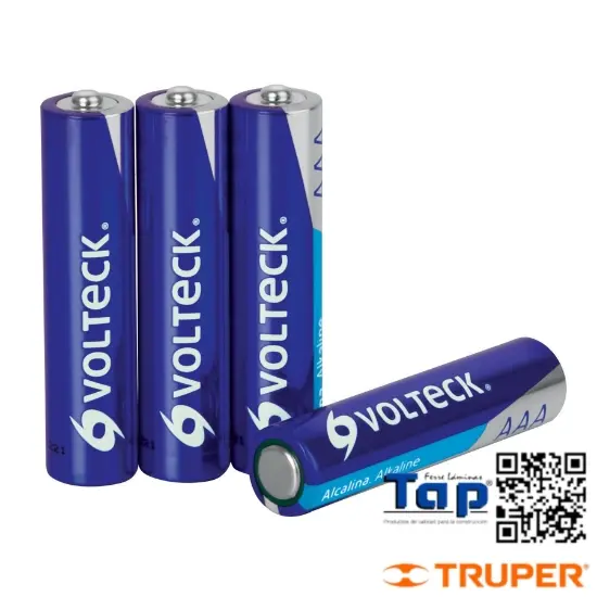 Imagen de PILAS ALCALINAS TAMAÑO AAA VOLTECK BLISTER C 4