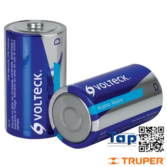 Imagen de PILAS ALCALINAS TAMAÑO D VOLTECK BLISTER C 2