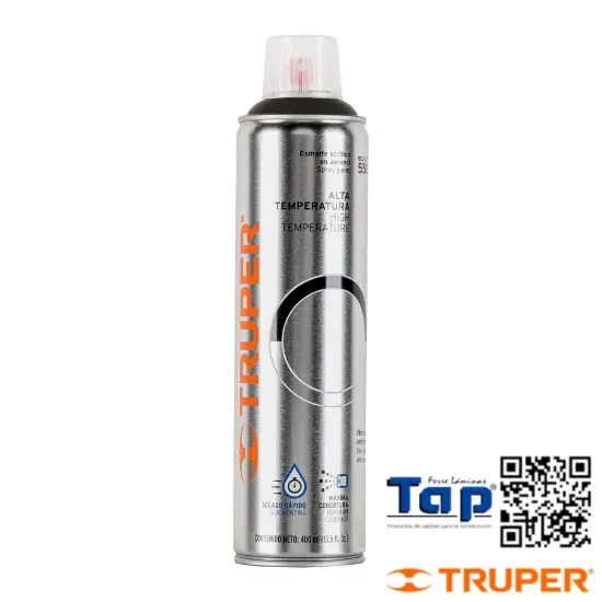 Imagen de PINTURA EN AEROSOL ALTA TEMPERATURA NEGRO TRUPER