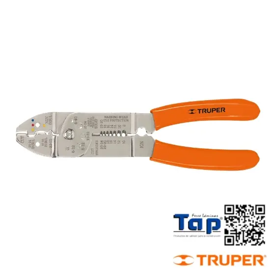 Imagen de PINZA 225 9" PELA CABLES 26 A 10 AWG TRUPER