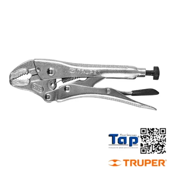 Imagen de PINZA PRESION 125 5" MORDAZA CURVA TRUPER