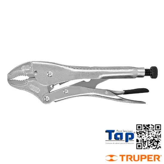 Imagen de PINZA PRESION 250 10" MORDAZA CURVA TRUPER