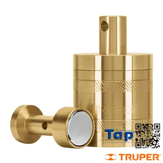 Imagen de PLOMADA LATON 16 OZ C CENTRO Y GUIA MAGNETICA TRUPER