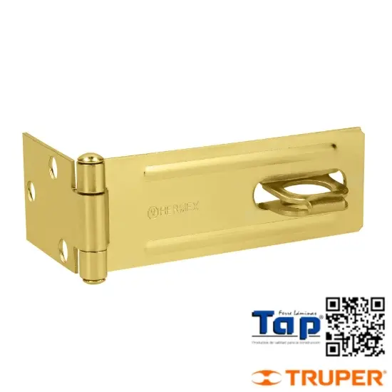 Imagen de PORTACANDADO ACERO LATONADO 113 4-1/2" HERMEX
