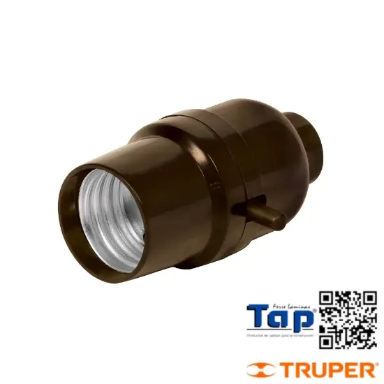Imagen de PORTALAMP BAQUELITA C INTERRUPTOR BARRA VOLTECK