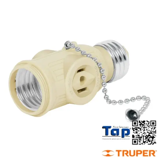 Imagen de PORTALAMP BAQUELITA C INTERRUPTOR CADENA,VOLTECK A