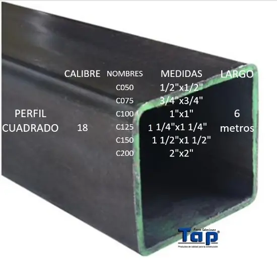 Imagen de PERFIL CUADRADO PTR