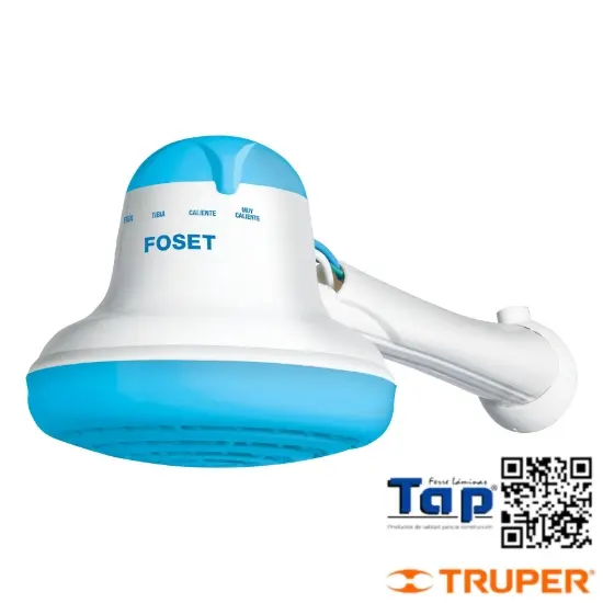 Imagen de REGADERA ELECTRICA 4 TEMPERATURAS 6-1/2" AZUL FOSET