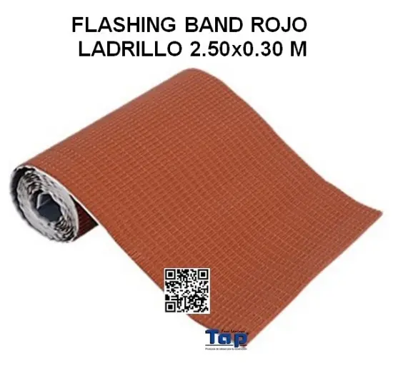 Imagen de FLASHING BAND ROJO LADRILLO 2.50x0.30 M