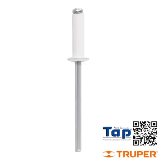 Imagen de REMACHES 003 1/8"X009 3/8" BLANCOS ALU ALA 006 1/4" BOL 50