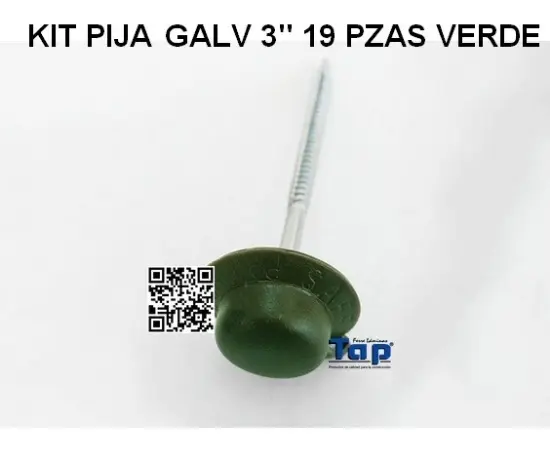Imagen de KIT PIJA GALV 3" 19 PZAS VERDE