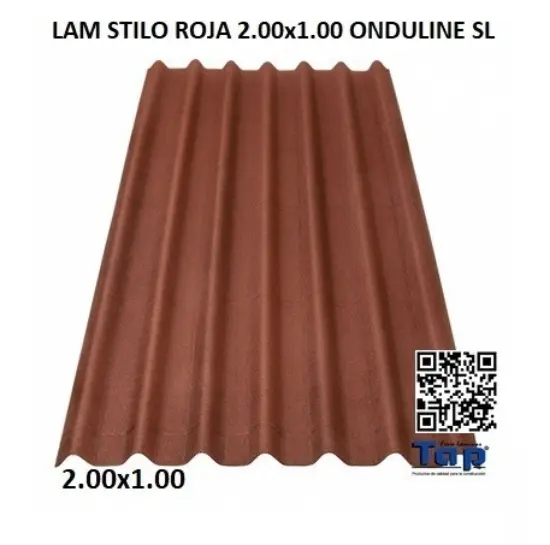 Imagen de LAM STILO ROJA 2.00x1.00 ONDULINE SL