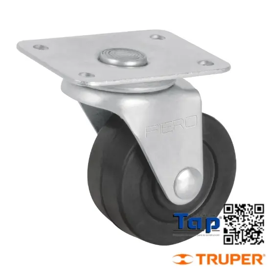 Imagen de RODAJA HULE 050 2" PLACA GIRATORIA C BALERO CARGA 40 KG