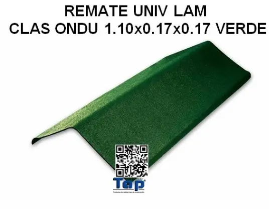 Imagen de REMATE UNIV LAM CLAS ONDU 1.10x0.17x0.17 VERDE