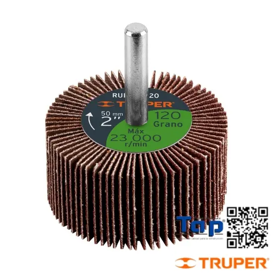 Imagen de RUEDA FLAP 050 2" GRANO 120 TRUPER