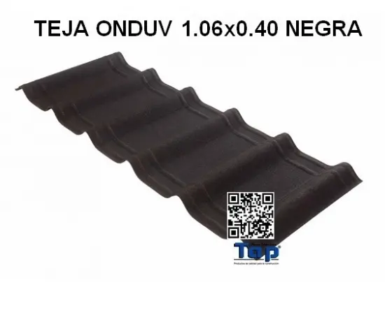 Imagen de TEJA ONDUV 1.06x0.40 NEGRA