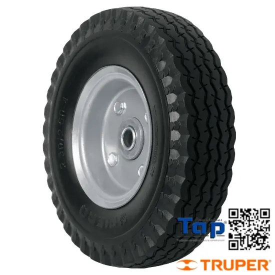 Imagen de RUEDA IMPONCHABLE 200 8" P EJE LATERAL TRUPER