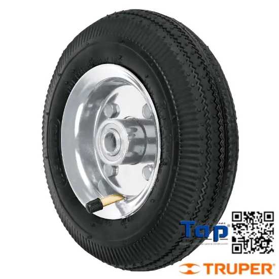 Imagen de RUEDA NEUMATICA 200 8" P EJE CENTRAL TRUPER