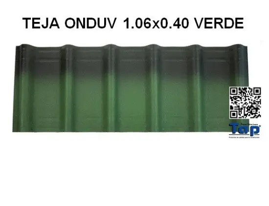 Imagen de TEJA ONDUV 1.06x0.40 VERDE