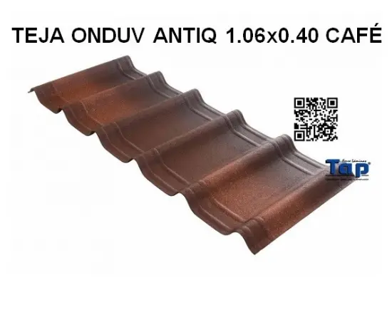 Imagen de TEJA ONDUV ANTIQUE 1.06x0.40 CAFÉ