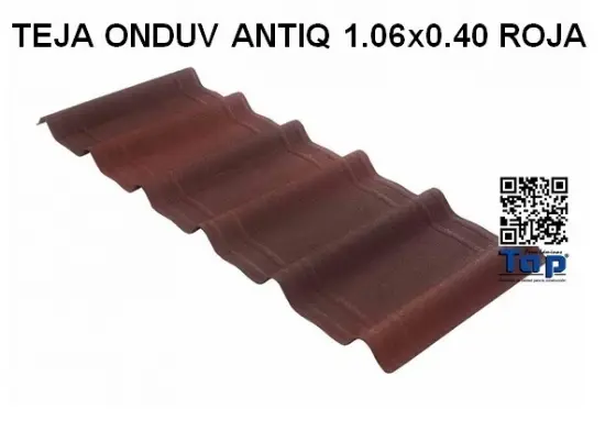 Imagen de TEJA ONDUV ANTIQUE 1.06x0.40 ROJA