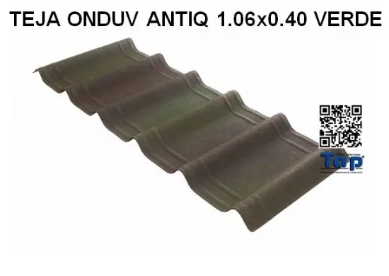 Imagen de TEJA ONDUV ANTIQUE 1.06x0.40 VERDE