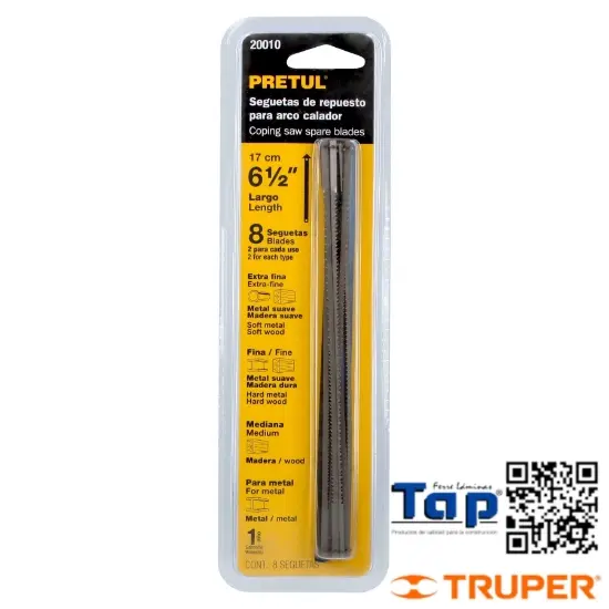 Imagen de SEGUETAS REP P ACA-6 PRETUL BLISTER C 8