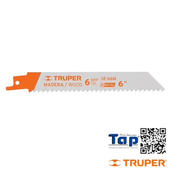 Imagen de SEGUETAS SIERRA SABLE 150 6"  6 DPP P MAD BLISTER C 2