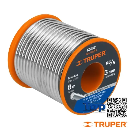 Imagen de SOLDADURA SOLIDA 95/5 P TUBERIA GAS 450 G