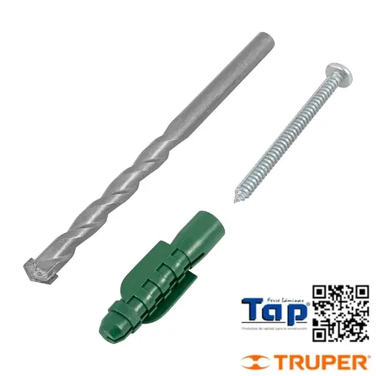 Imagen de TAQUETES 013 1/2" C PIJAS #14 Y 1 BROCA 1/2" FIERO KIT 20 P