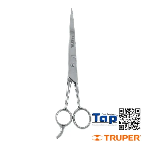 Imagen de TIJERA 187 7-1/2" ACERO INOX C GANCHO P ESTILISTA PRETUL