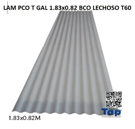 Imagen de LAM PCO T GAL 1.83X0.82 BCO LECHOSO T60