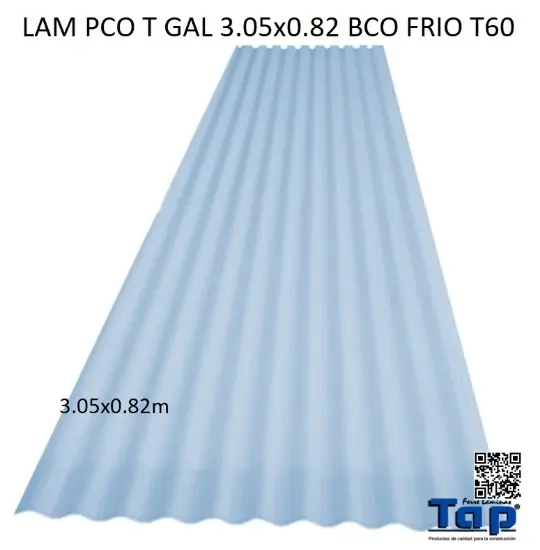 Imagen de LAM PCO T GAL 3.05x0.82 BCO FRIO T60