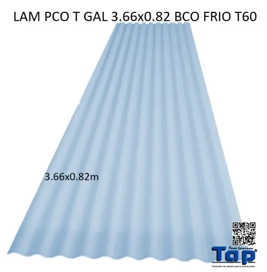 Imagen de LAM PCO T GAL 3.66x0.82 BCO FRIO T60